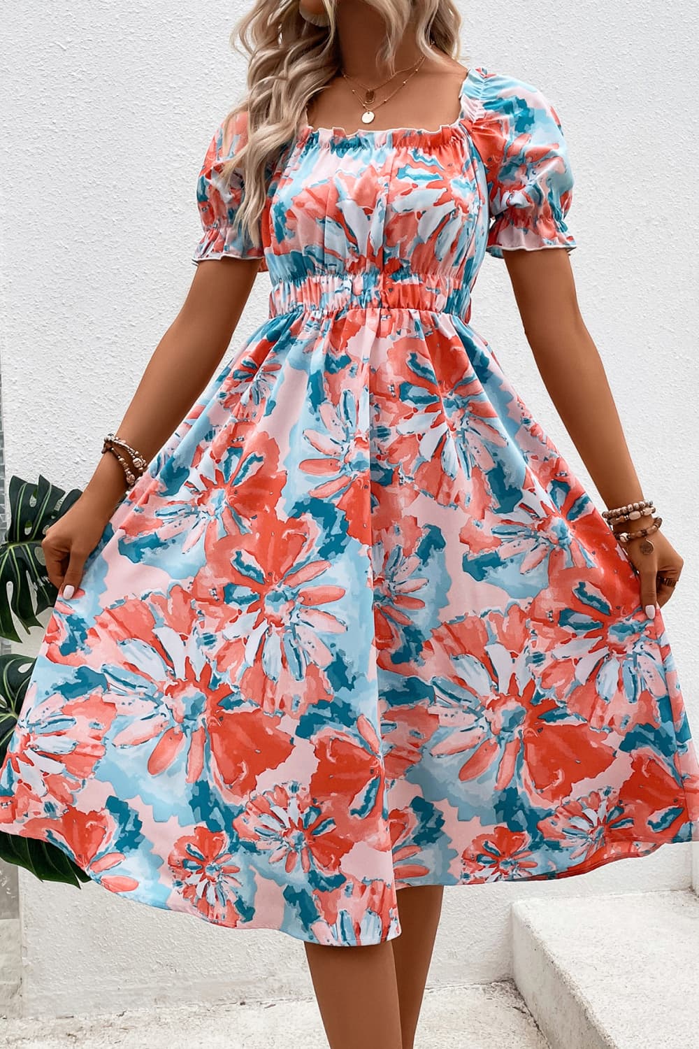 In The Spring Floral Midi Dress
