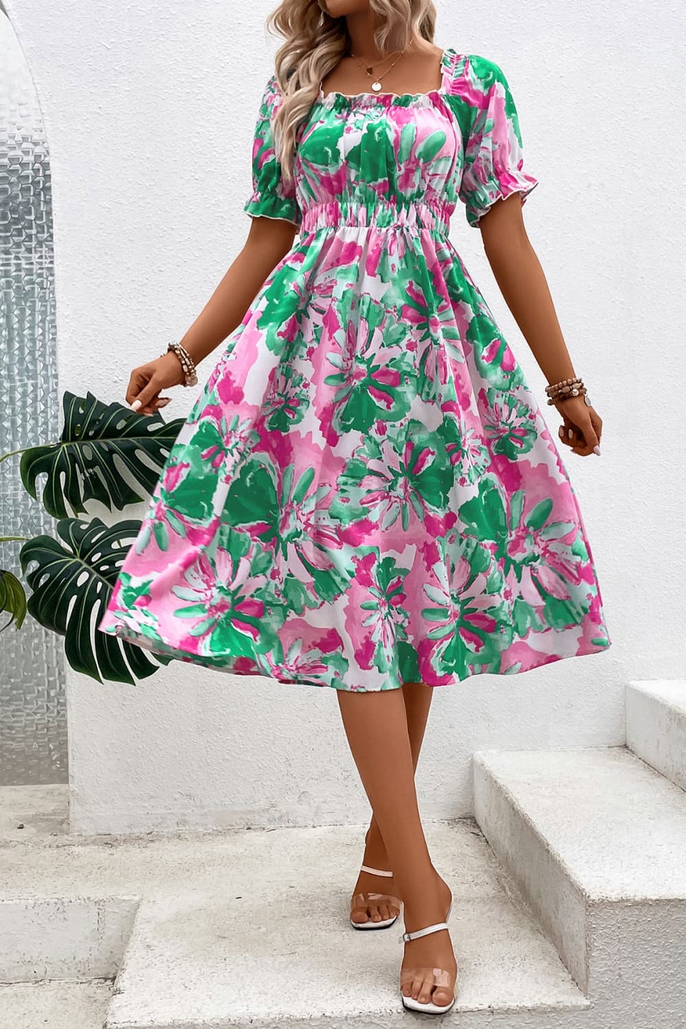 In The Spring Floral Midi Dress