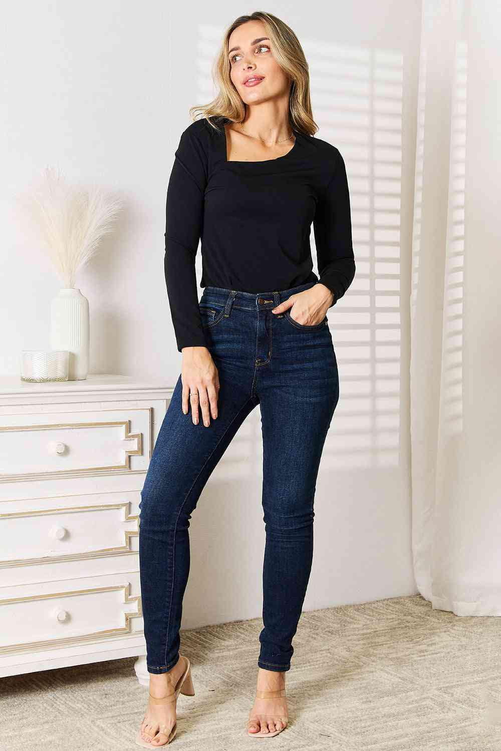 Macy Asymmetrical Long Sleeve Top