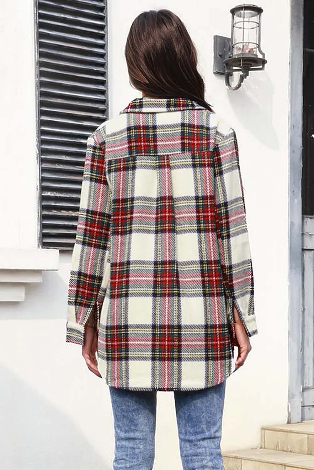 Jenny Plaid Button Up Shacket