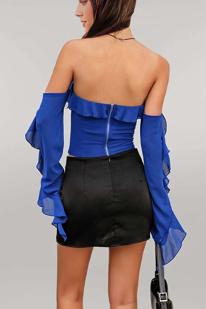 Kendall Ruffled Off-Shoulder Top
