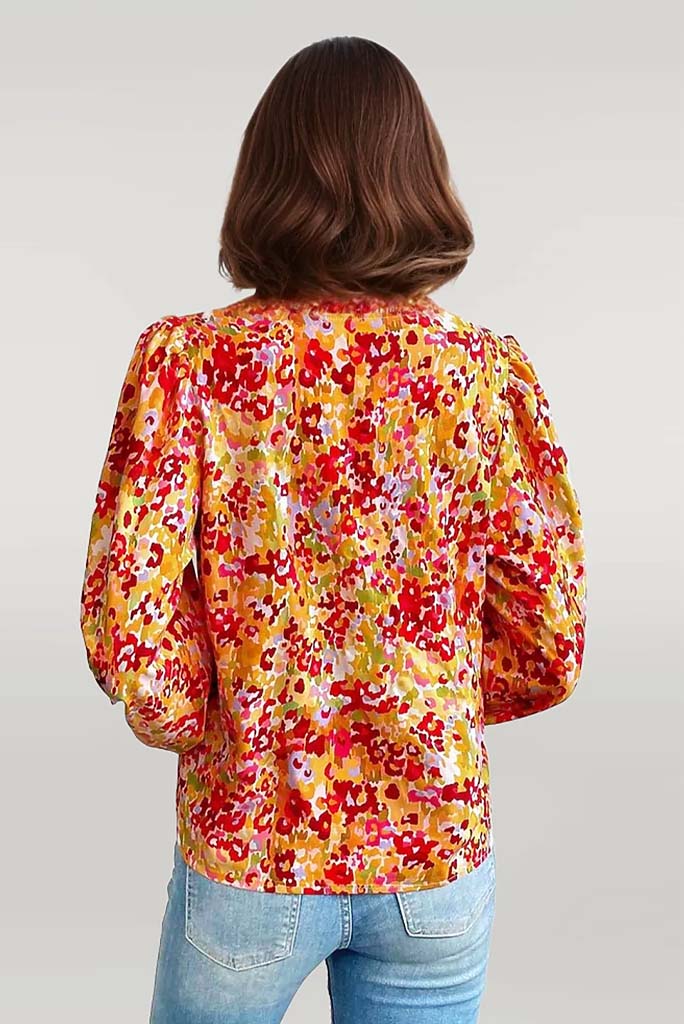Lorelei Floral Balloon Sleeve Blouse