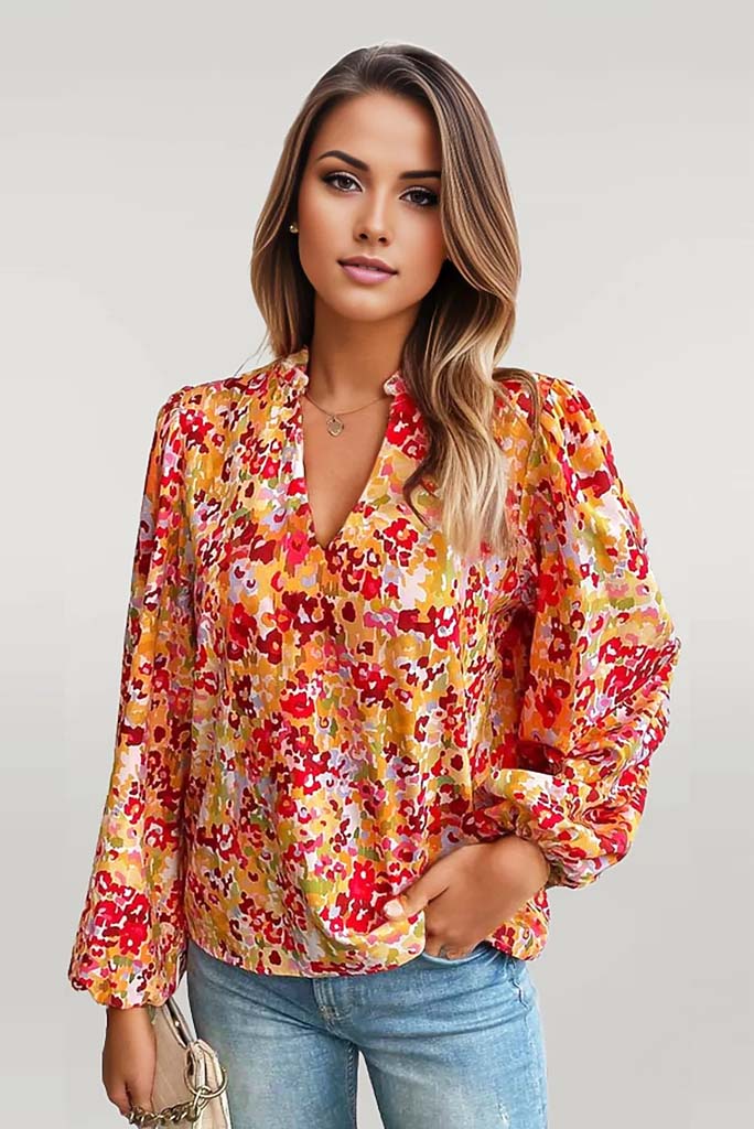Lorelei Floral Balloon Sleeve Blouse