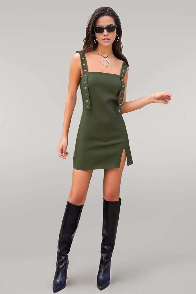 On My Way Square Neck Mini Dress