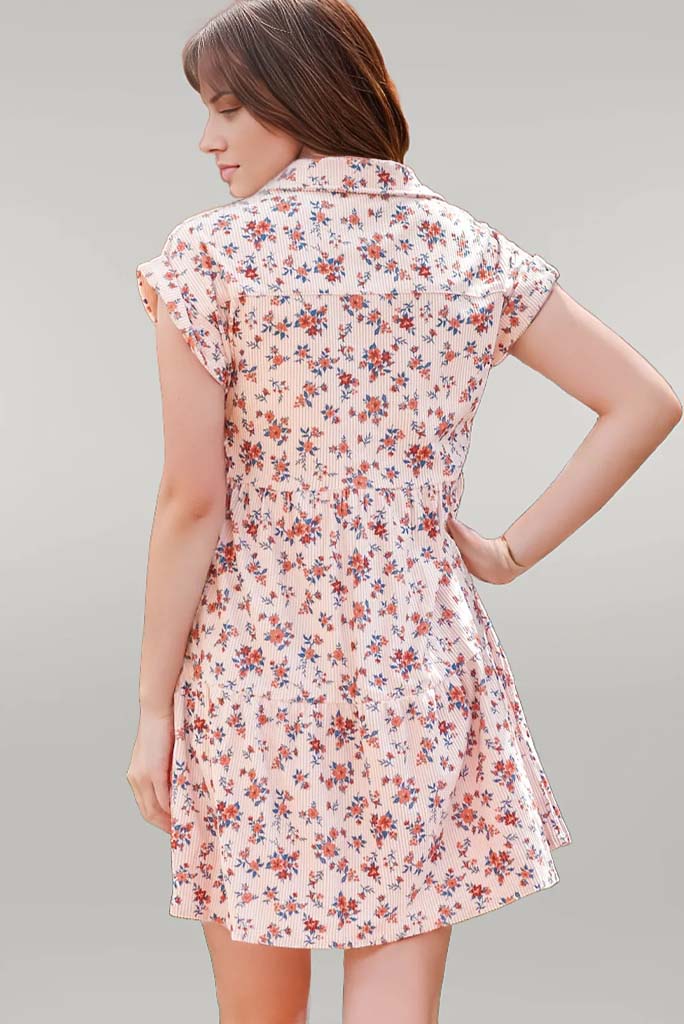 Sarah Floral Button Down Mini Dress