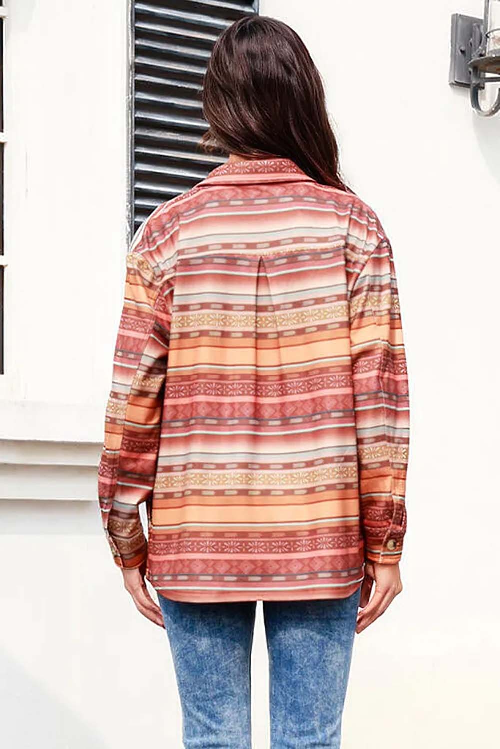 Selene Geometric Button Up Shacket