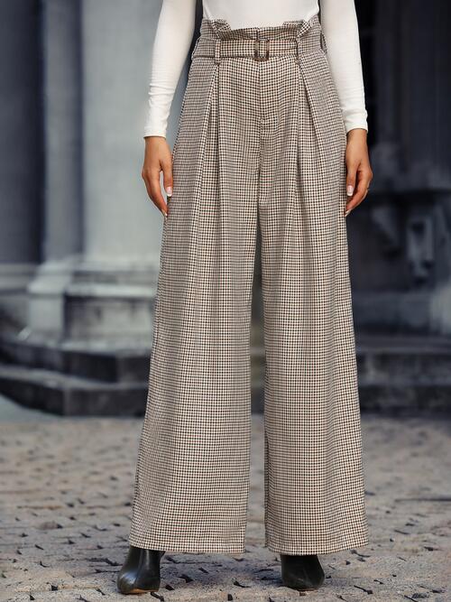 Journey Plaid Wide Leg Pants