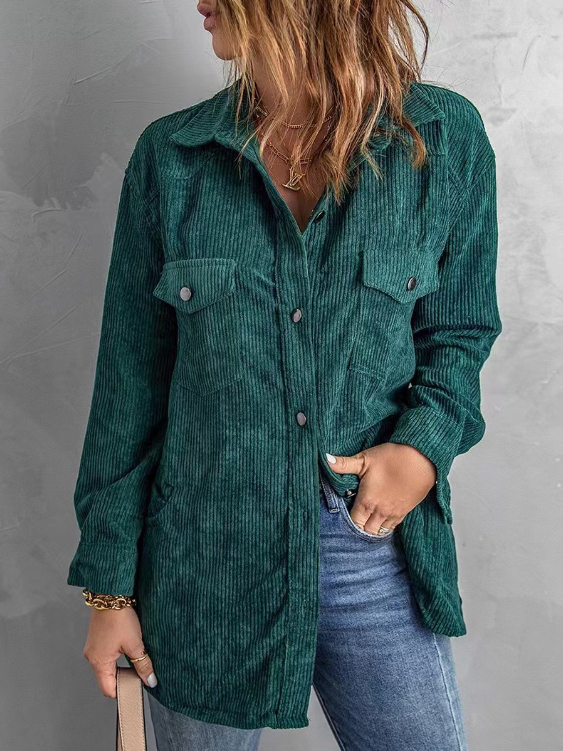 Teresa Button Down Collared Shacket
