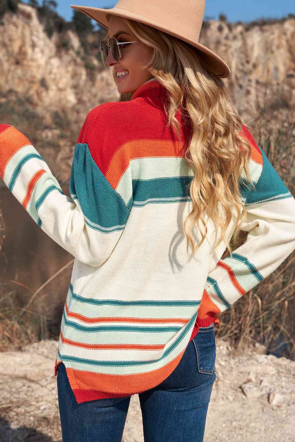 Casey Striped Turtleneck Sweater