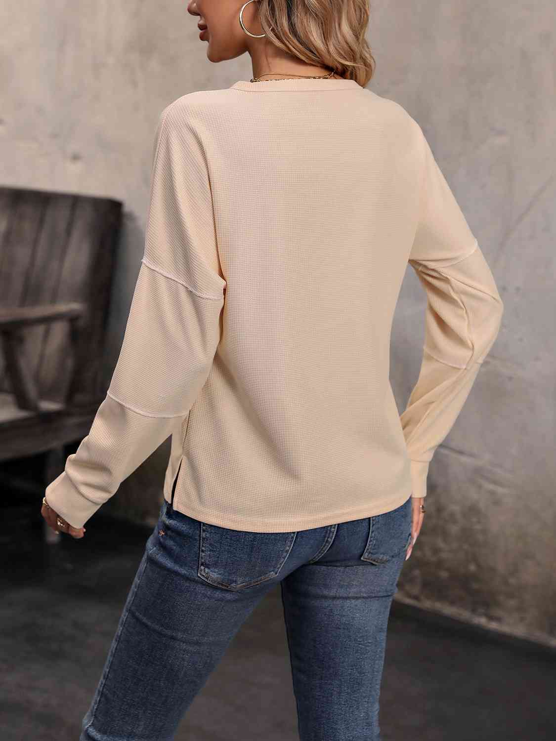 Georgia Buttoned Long Sleeve Top