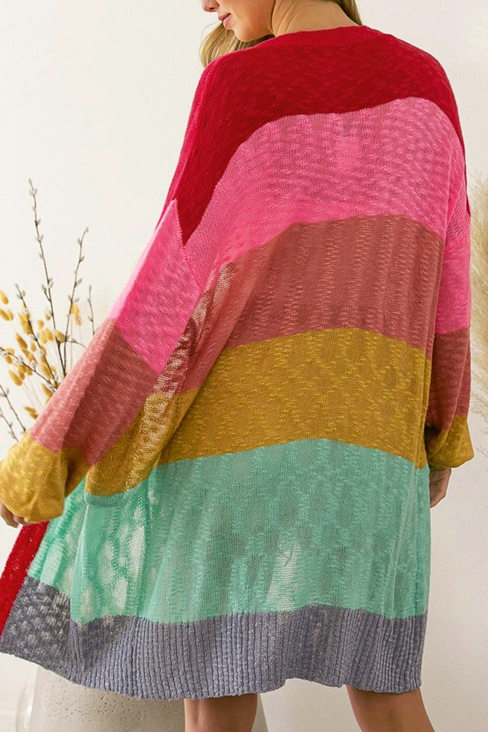 Free The Soul Color Block Cardigan