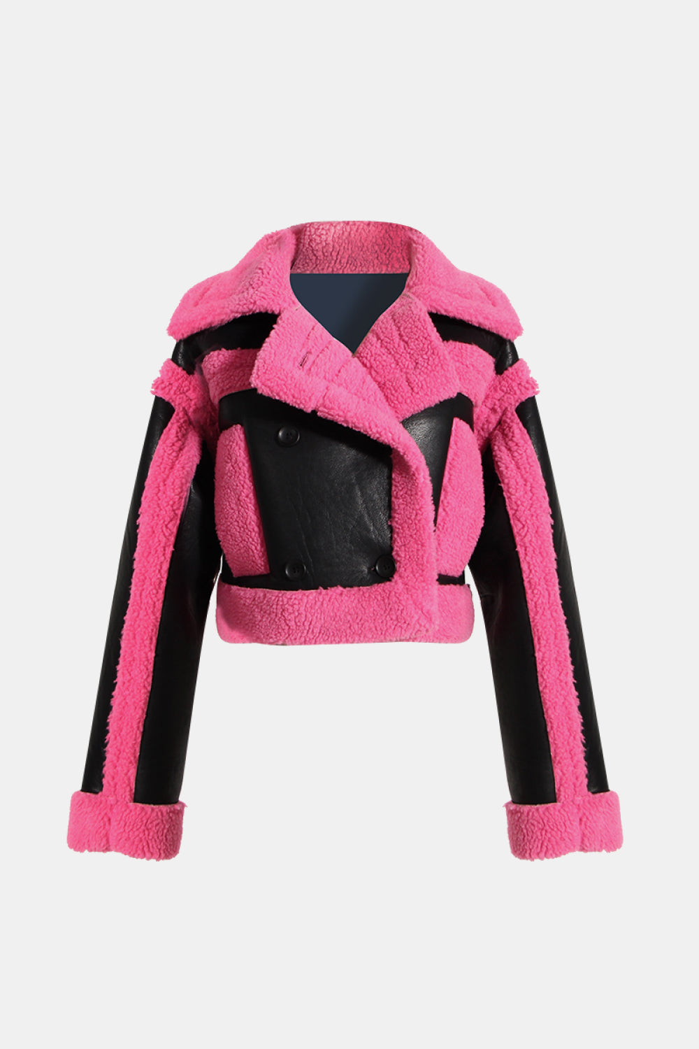 Aviator Contrast Double-Breasted Jacket