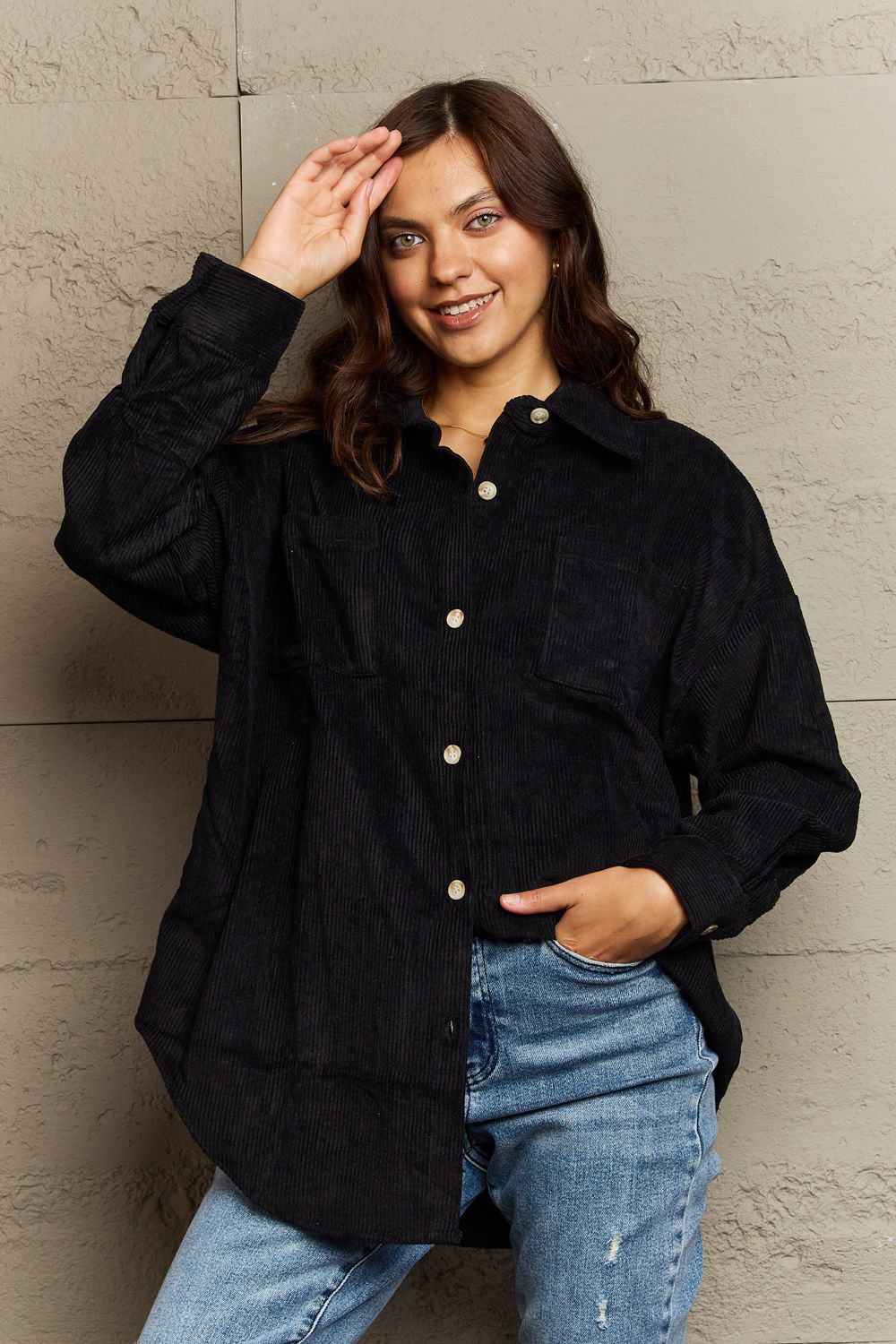 Always Being Me Button-Down Shacket