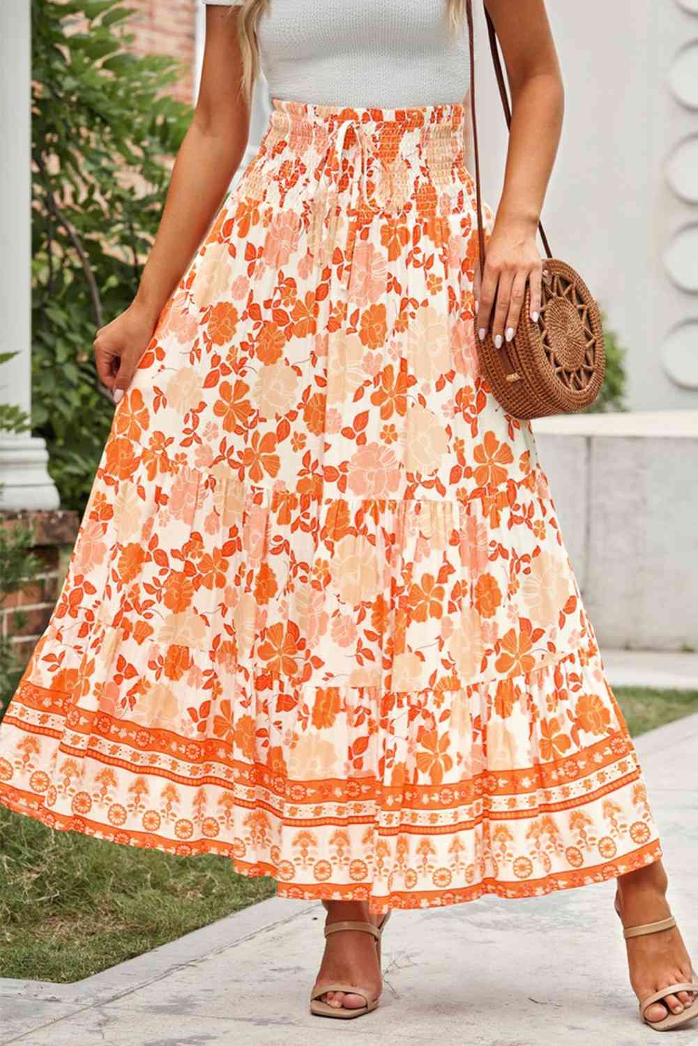 Melody Floral Smocked Maxi Skirt