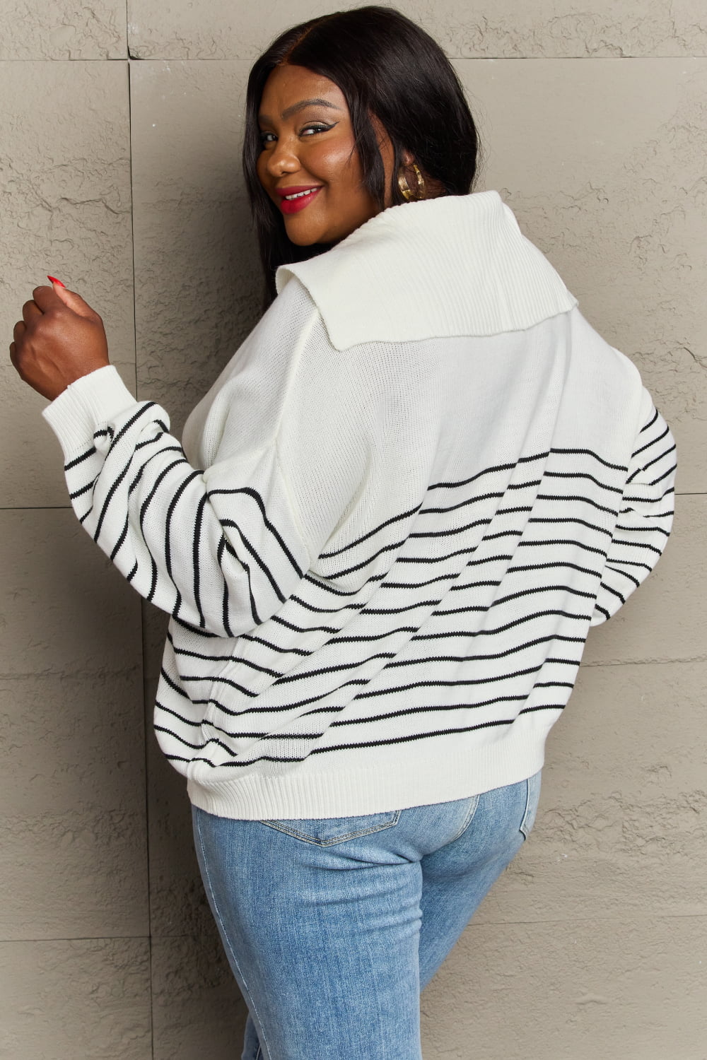 Make Me Smile Striped Knit Top
