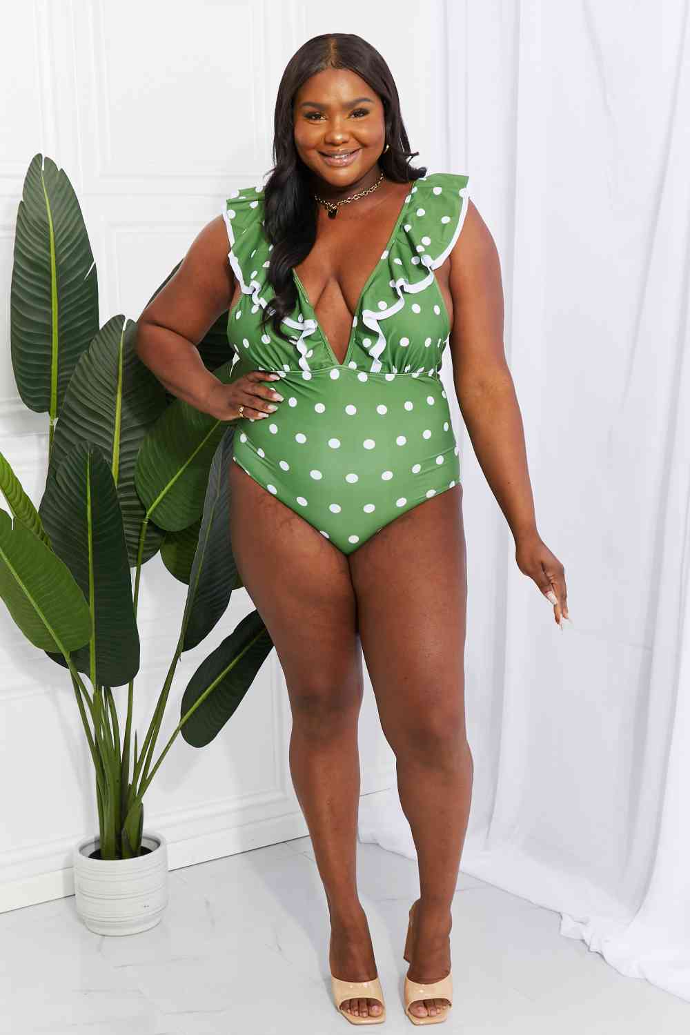 Moonlit Dip Polka Dot One Piece