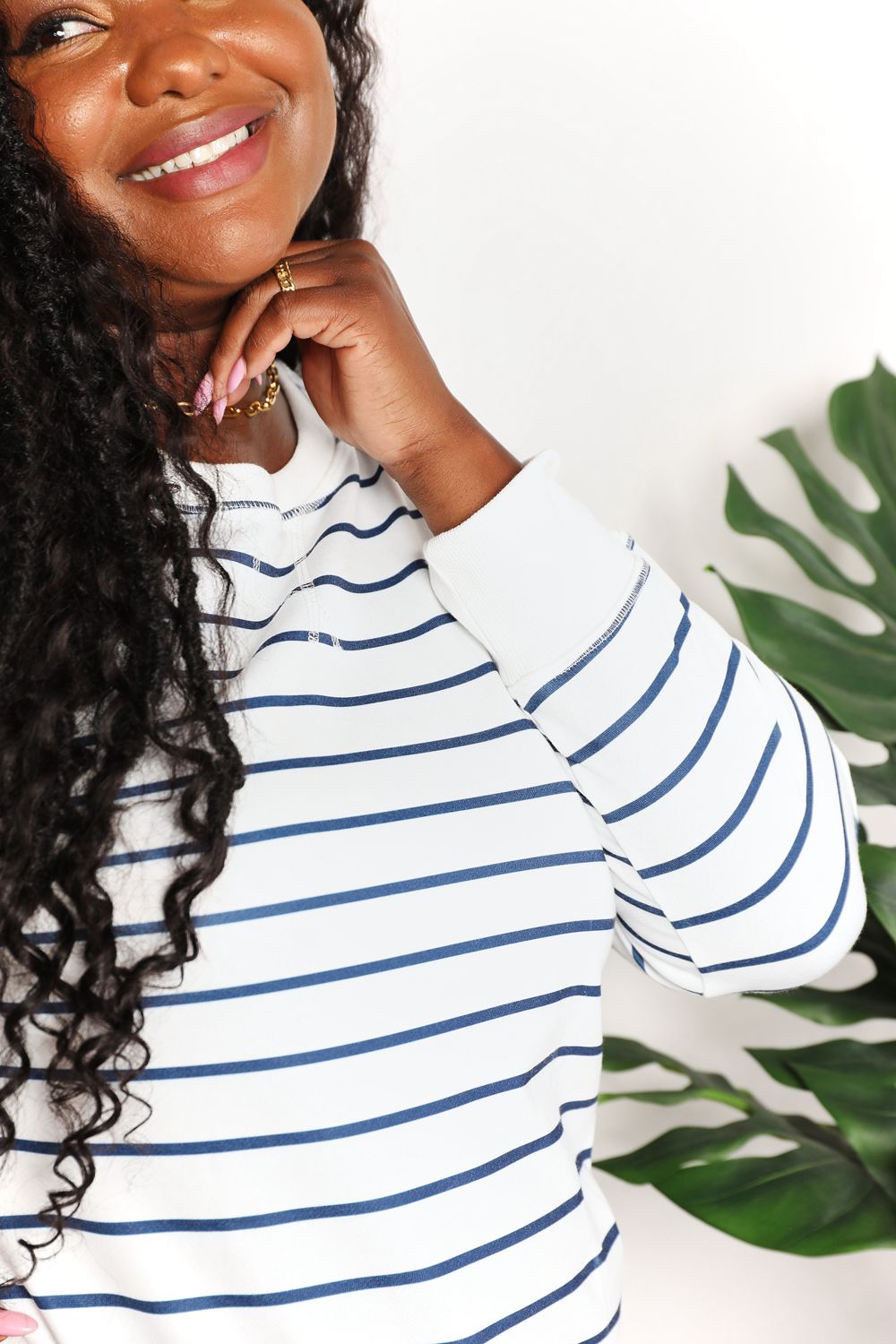 Venetian Striped Long Sleeve Top