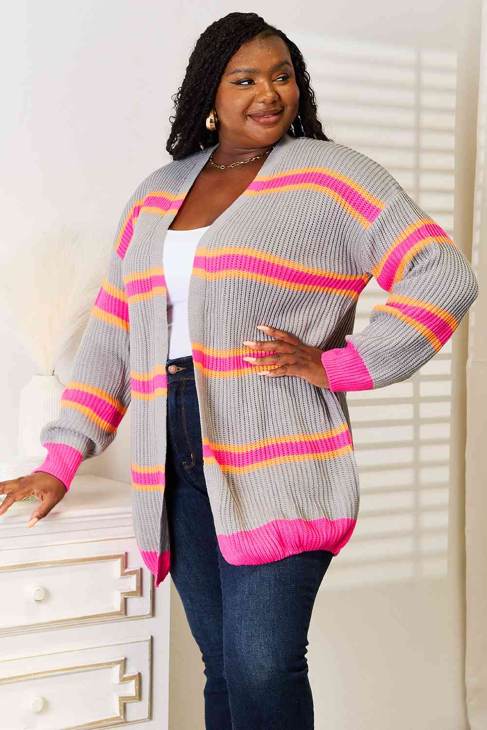 Charming Ribbed Cardigan