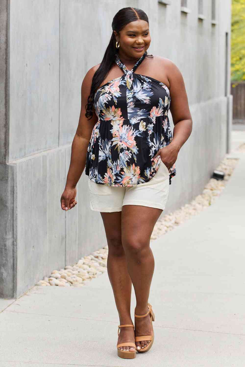 Vacation Floral Halter Top
