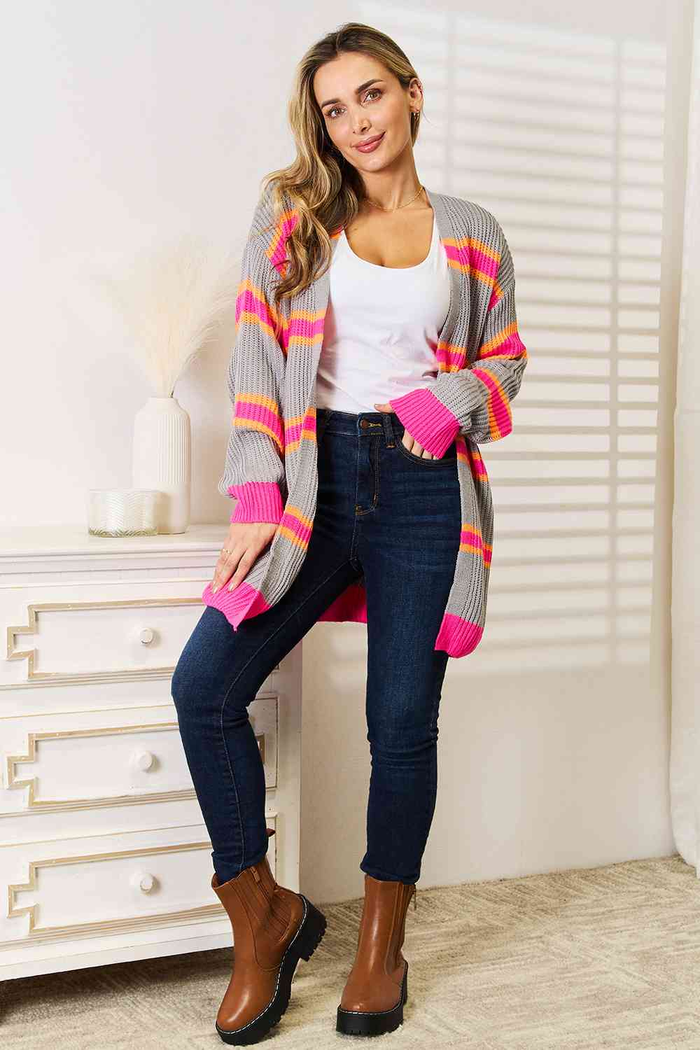 Charming Ribbed Cardigan