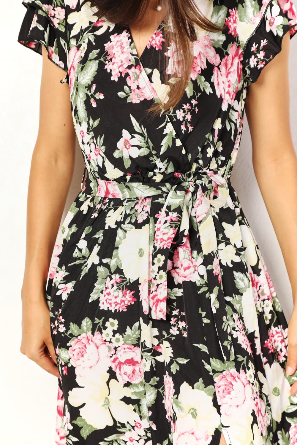 Ellis Floral Tie-Waist Dress