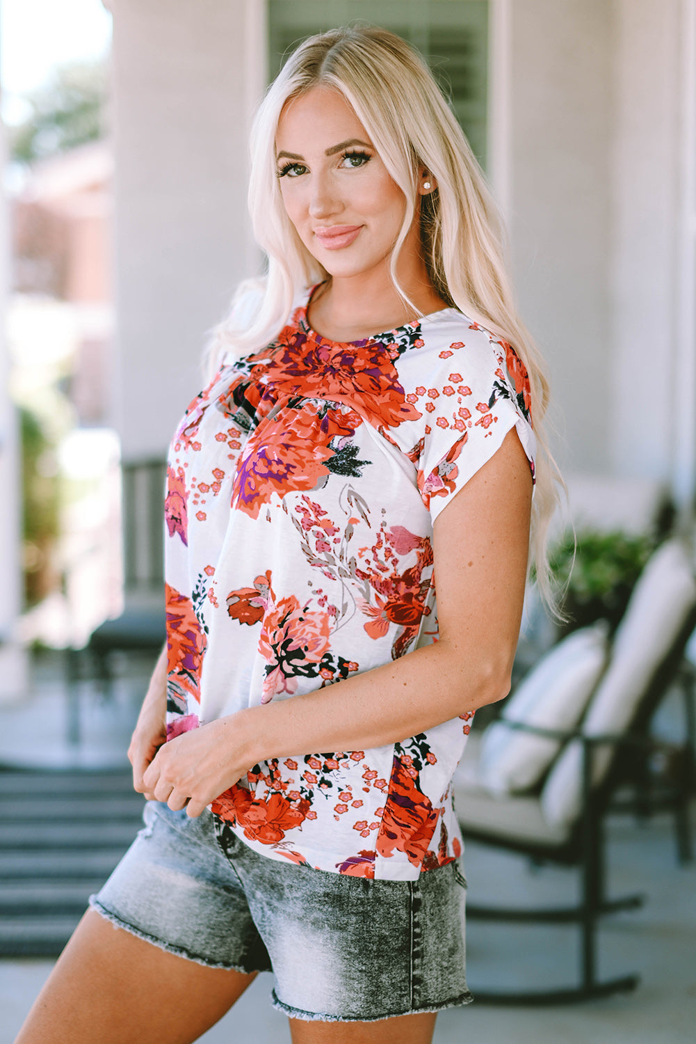 Jesse Floral Short Sleeve Top