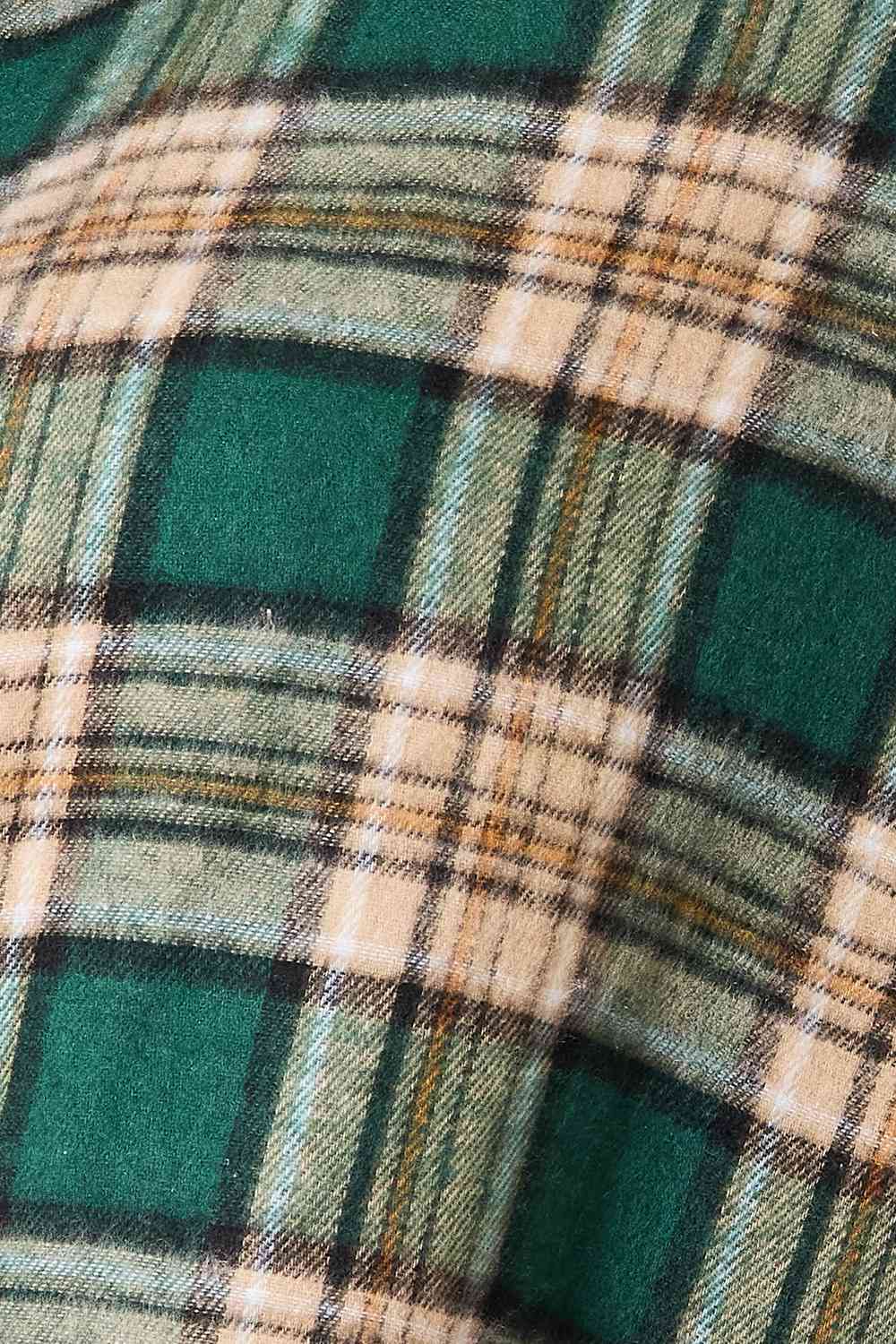Evie Plaid Collared Neck Long Sleeve Shirt