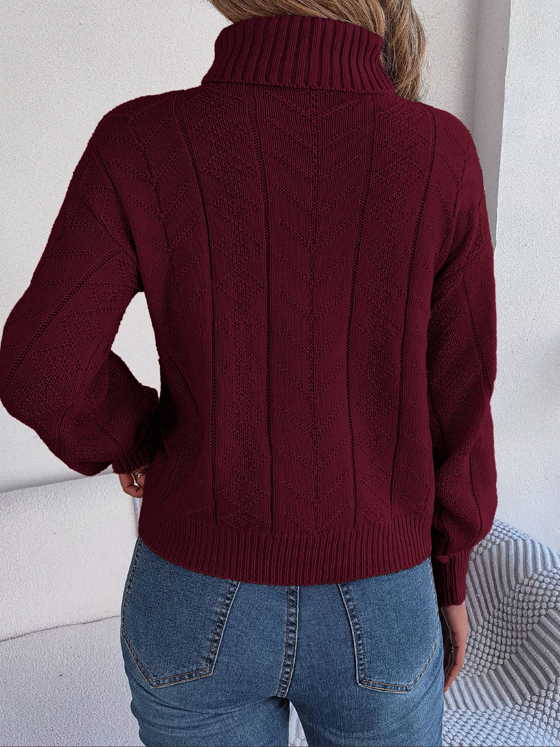 Mariah Cable-Knit Turtleneck Sweater