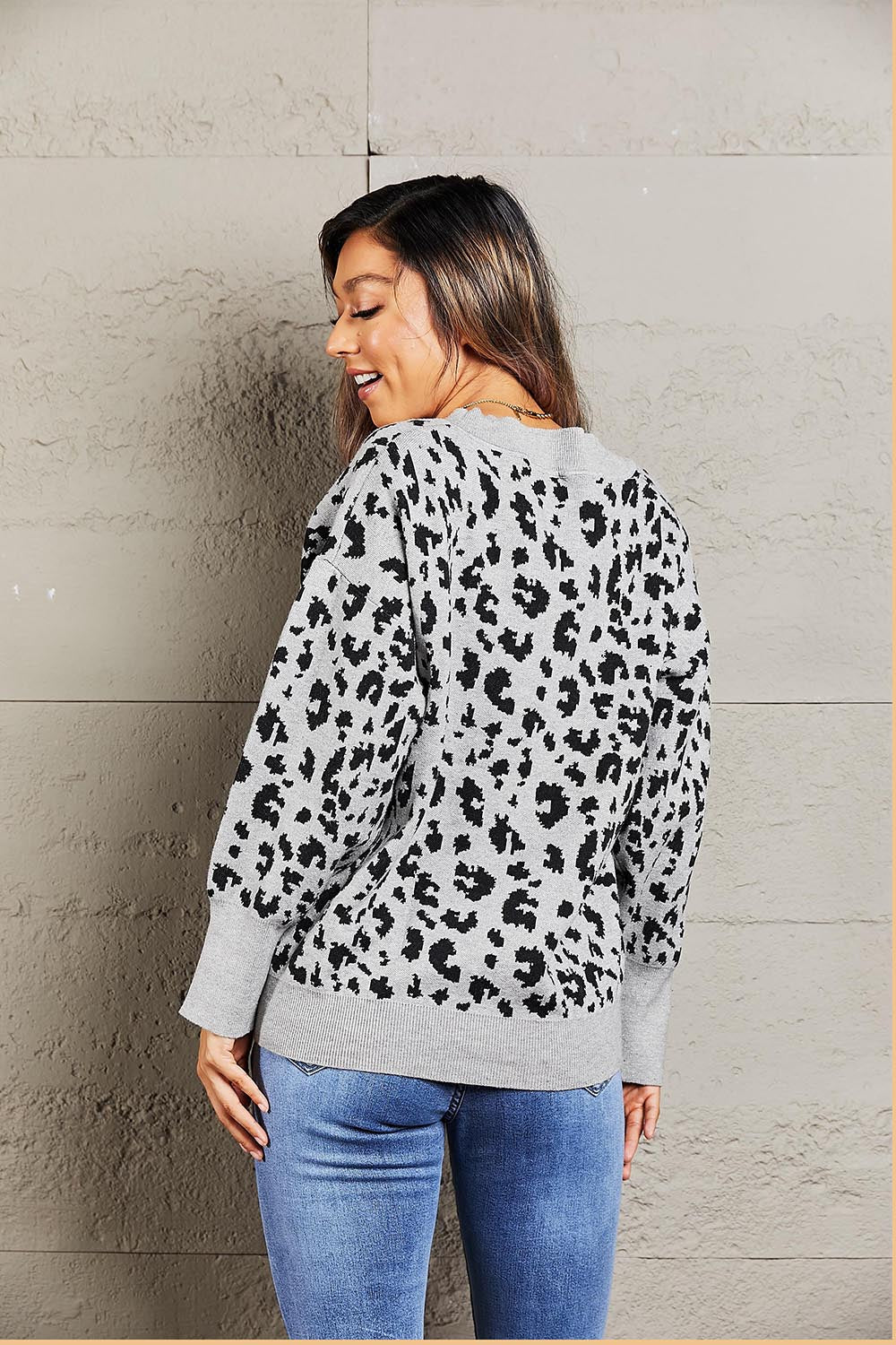Time To Be Wild Leopard V-Neck Top