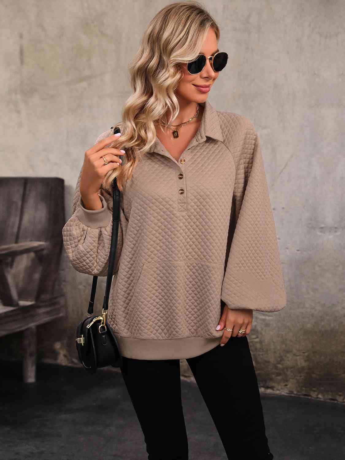 Oakley Collared Neck Buttoned Sweatshirt