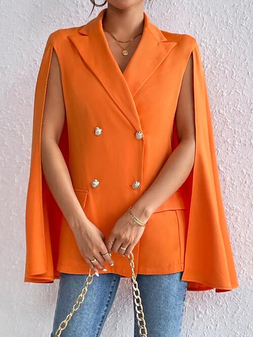 Camille Button Up Cape Sleeve Blazer