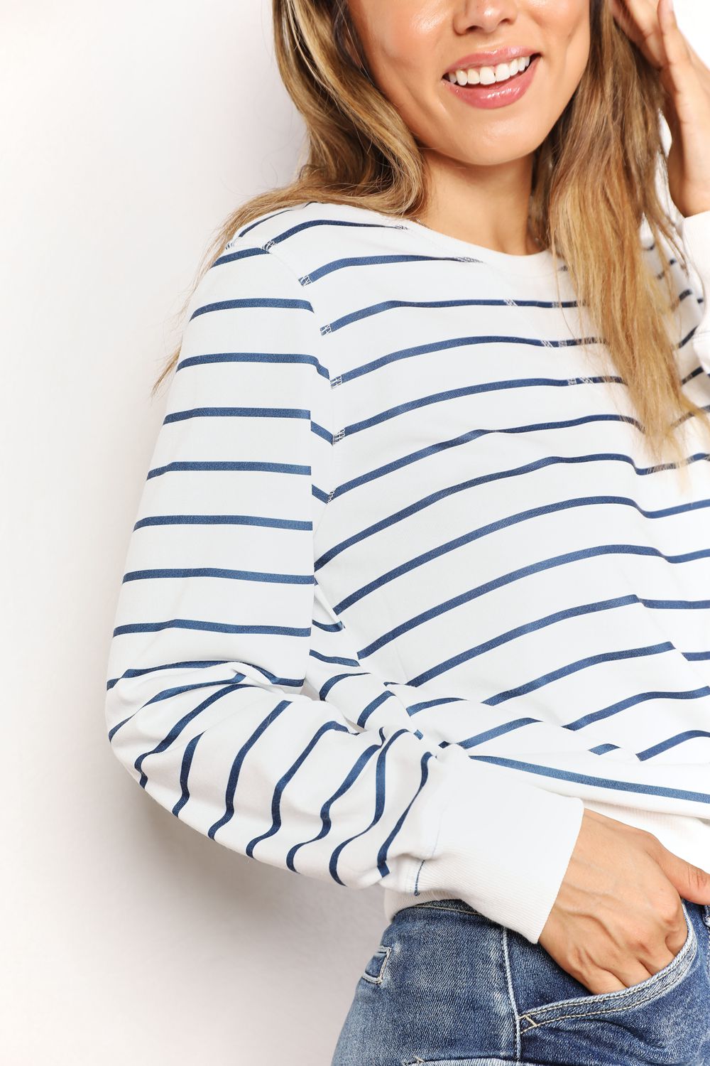 Venetian Striped Long Sleeve Top