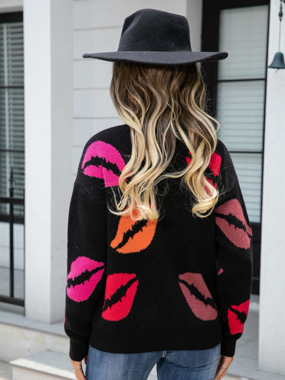 Read My Lips V-Neck Sweater
