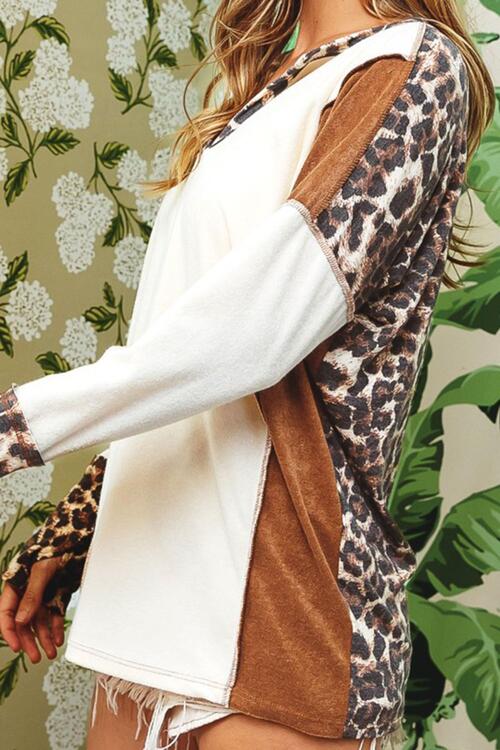 Roam Leopard V-Neck Blouse