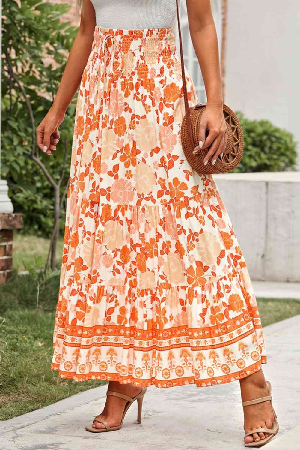 Melody Floral Smocked Maxi Skirt