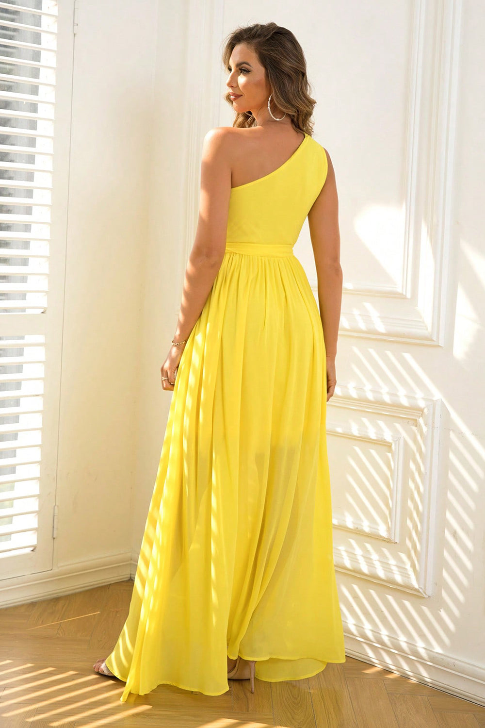 Sunshine Cutout Tie Waist Maxi Dress