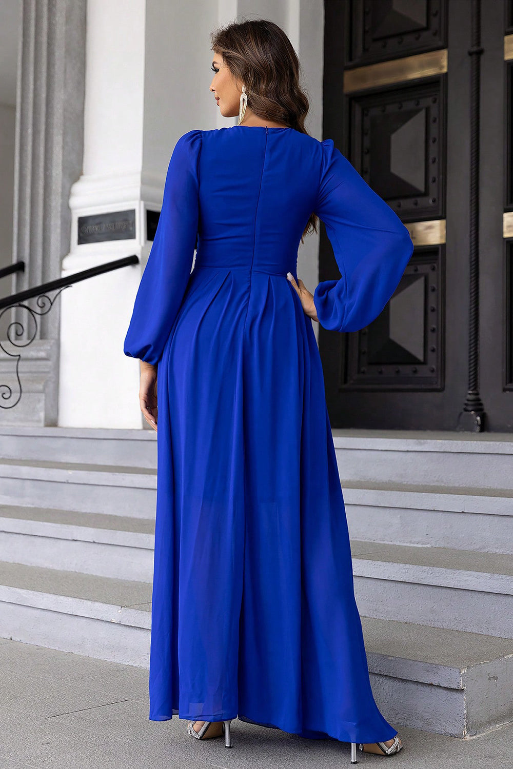 Royal Affair Twist Front Cutout Maxi Dress