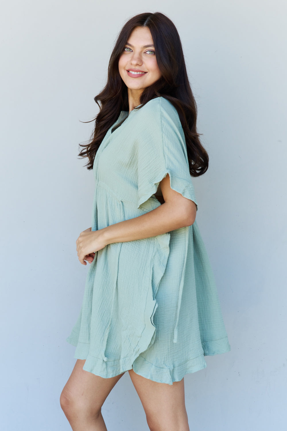 Out Of Time Ruffle Mini Dress