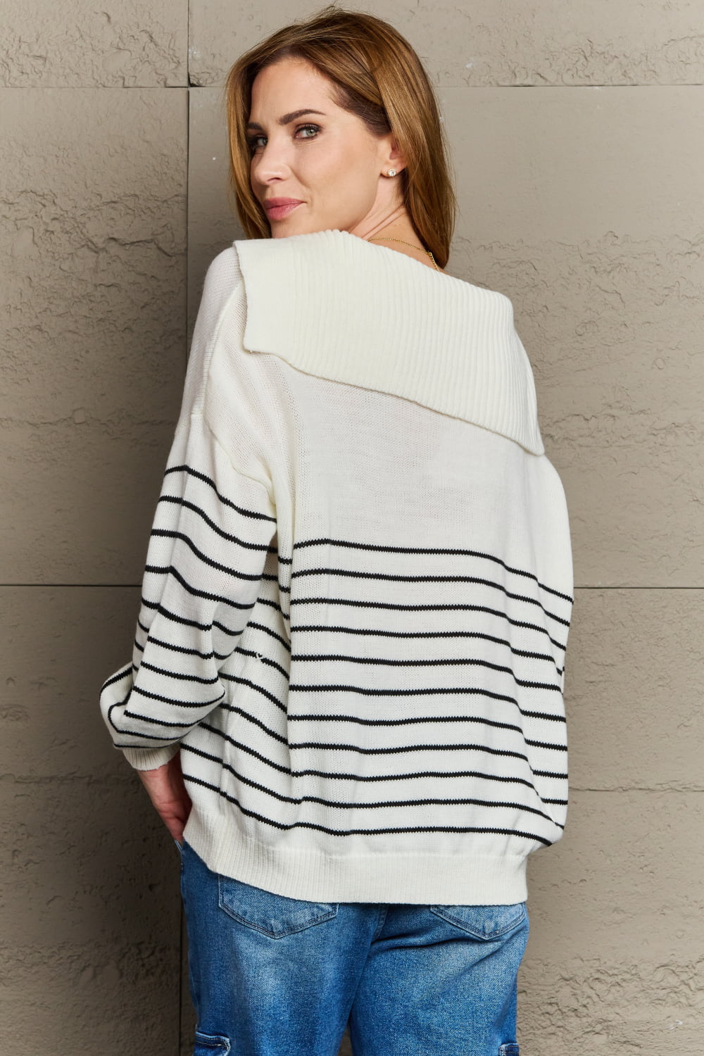 Make Me Smile Striped Knit Top
