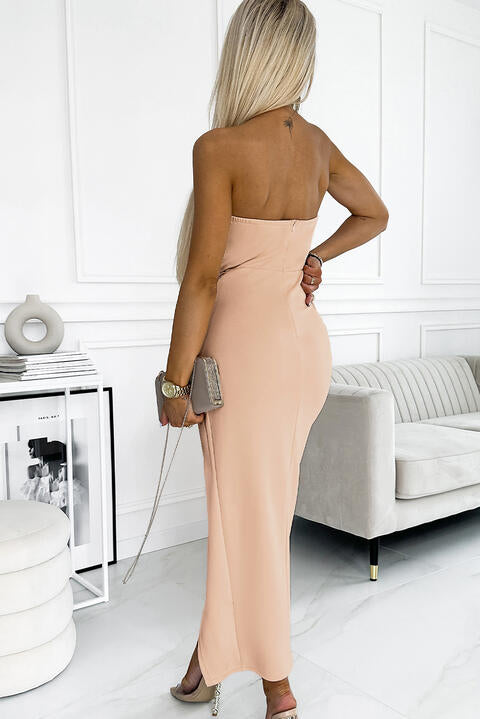 Sierra Strapless Split Bodycon Dress