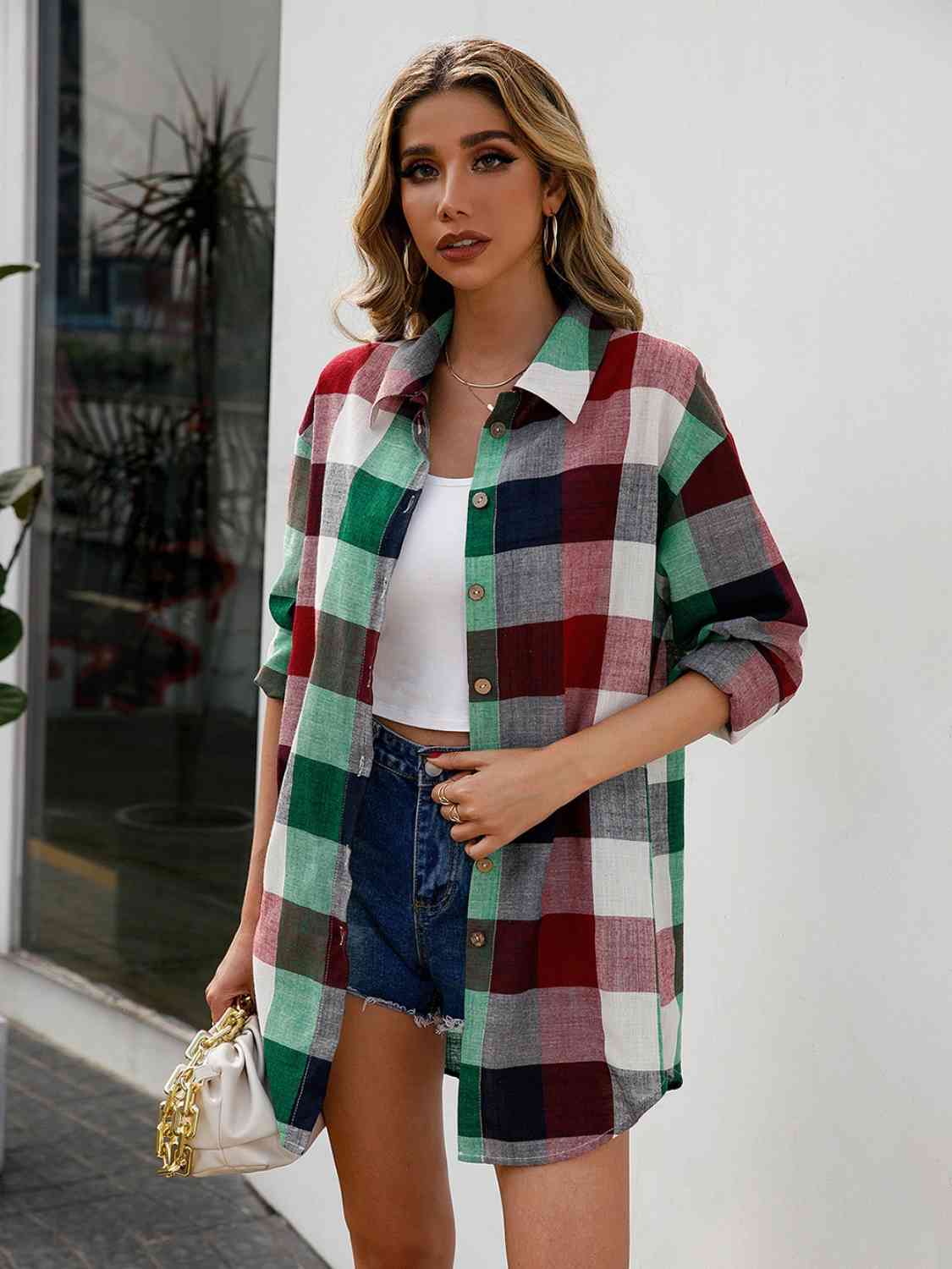 Hayley Plaid Button Up Shirt