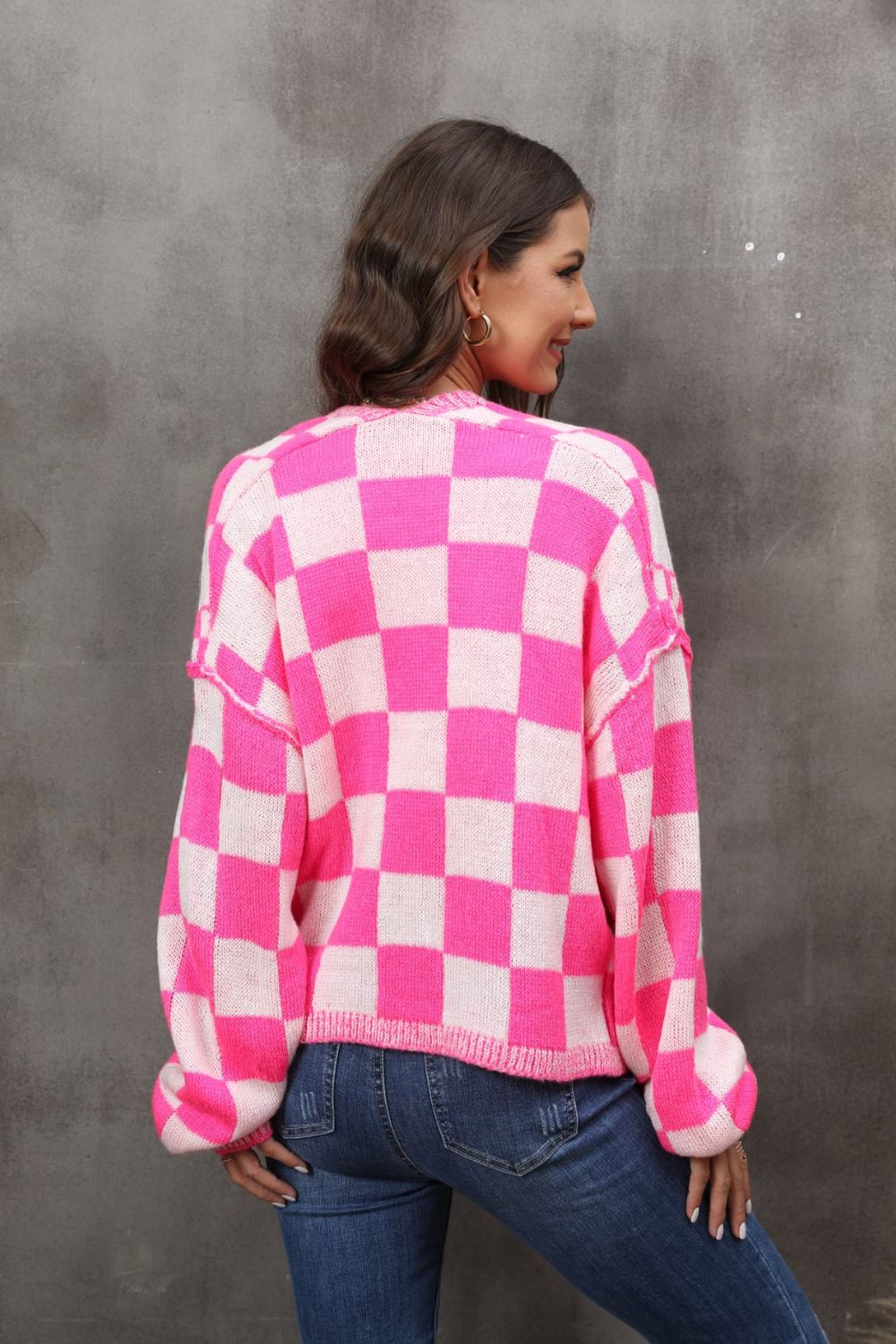 Let's Play Checkered Cardigan