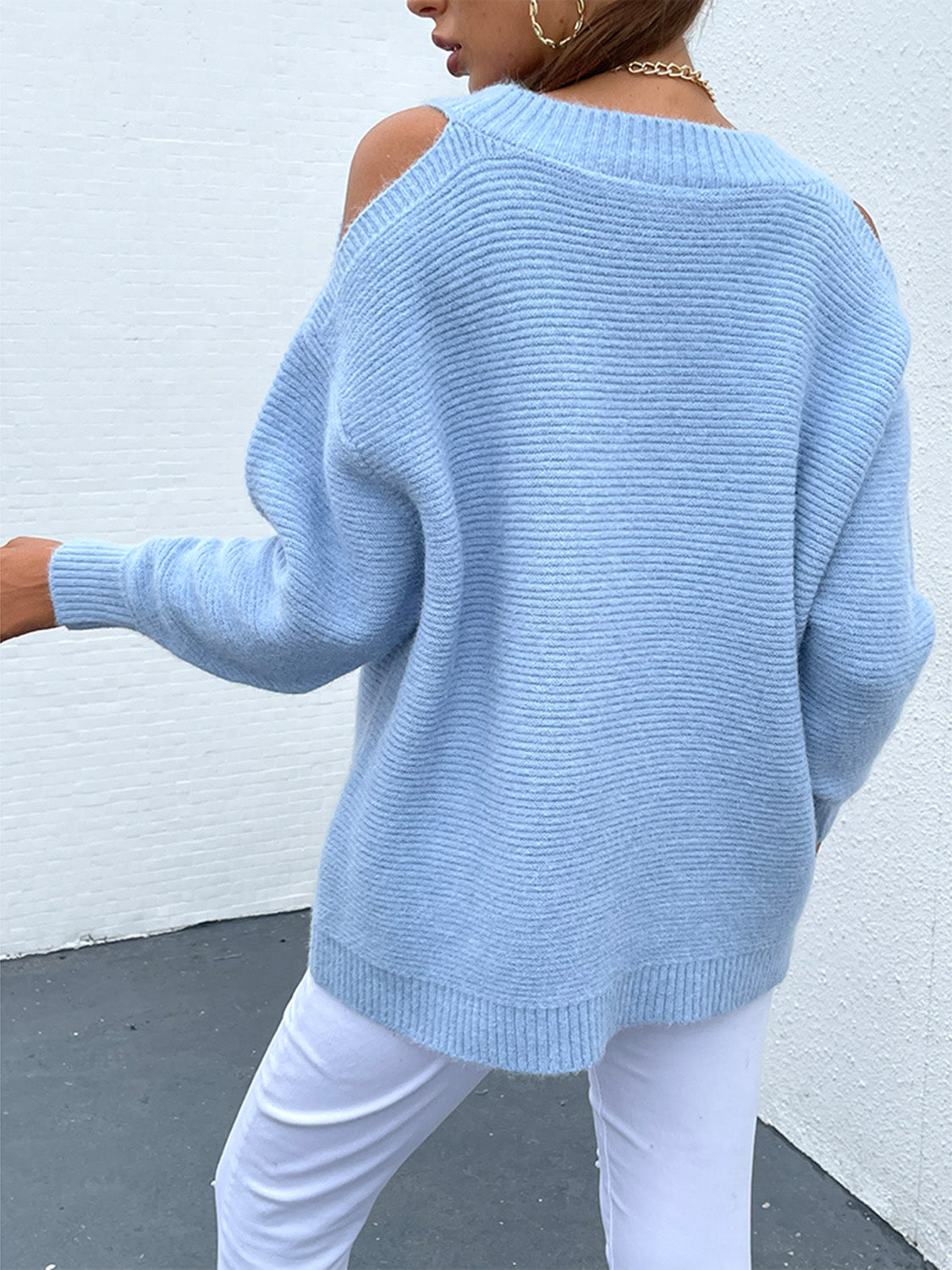 Loving My Cold Shoulder Sweater