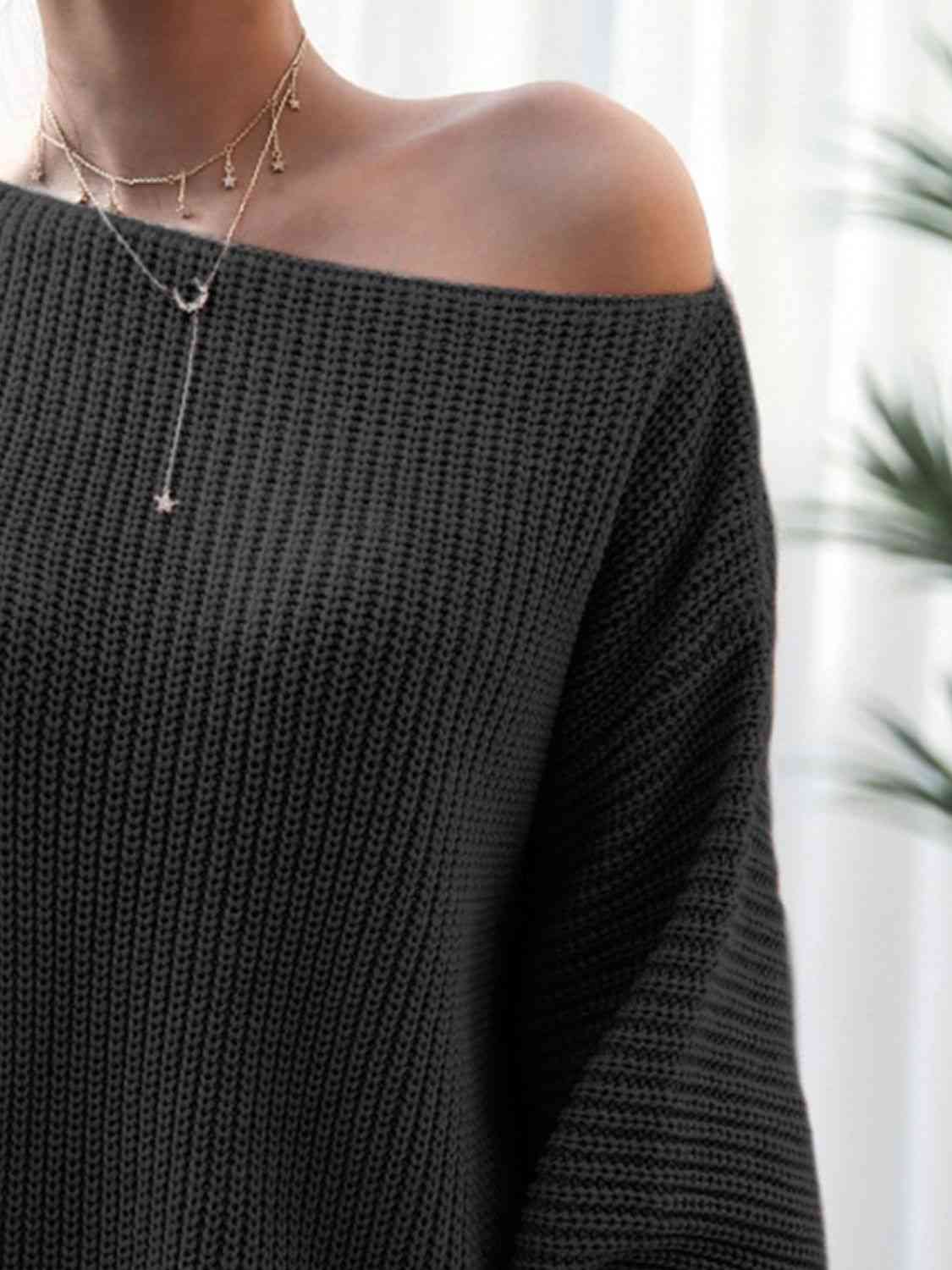 Charlotte Rib-Knit Mini Sweater Dress