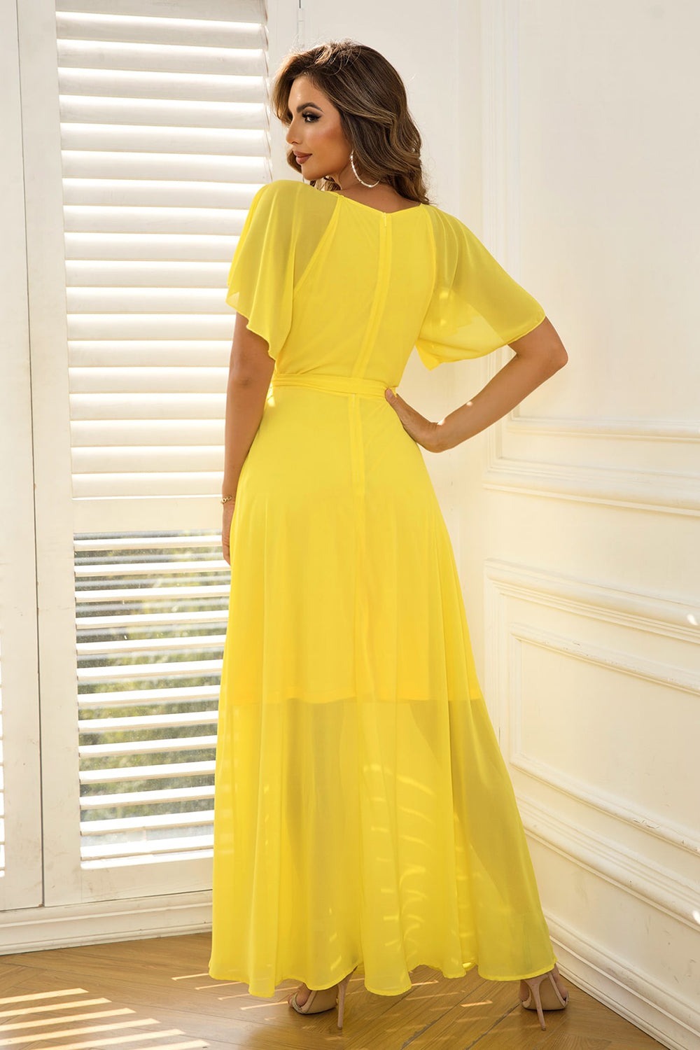 All About Sunshine Tie Waist Maxi Dress