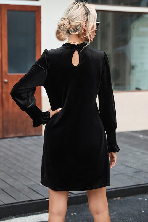 Kinley Smocked Long Sleeve Mini Dress