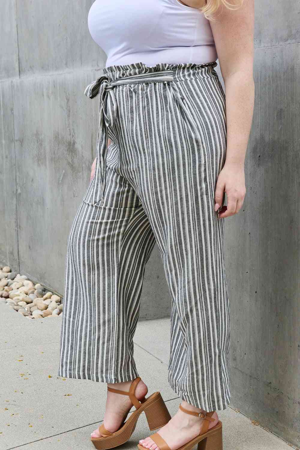 Follow Your Path Striped Culotte Pants