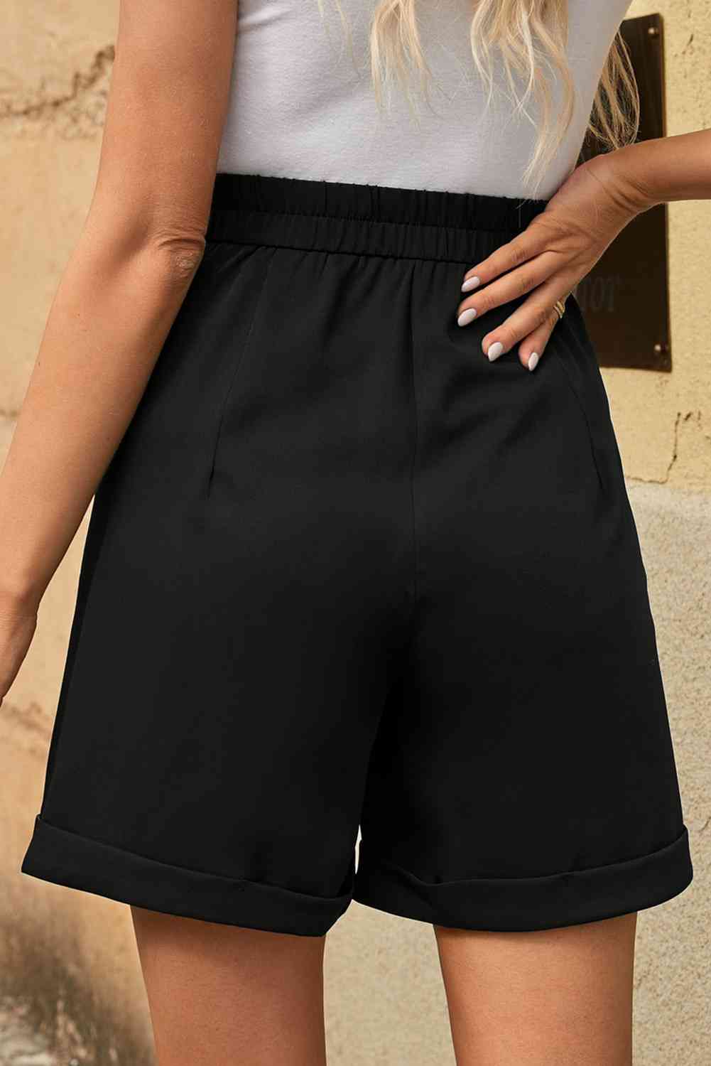 Cameron Pleated High Waist Shorts