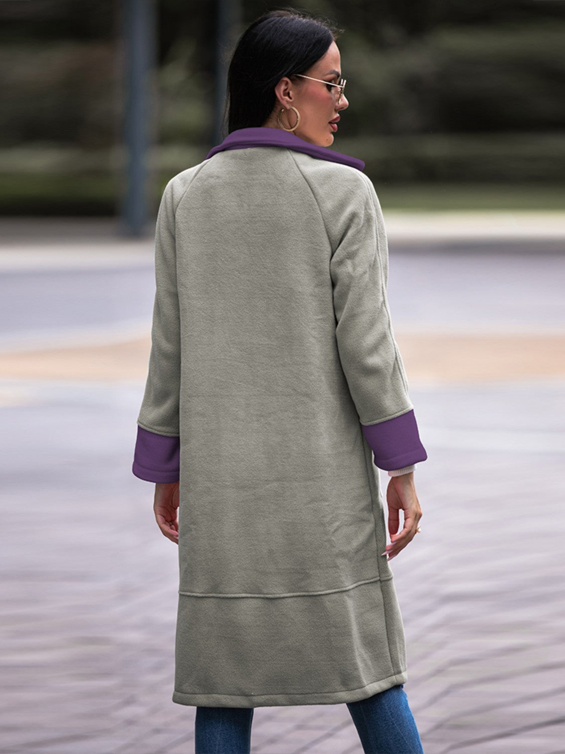 Go With It Contrast Lapel Coat