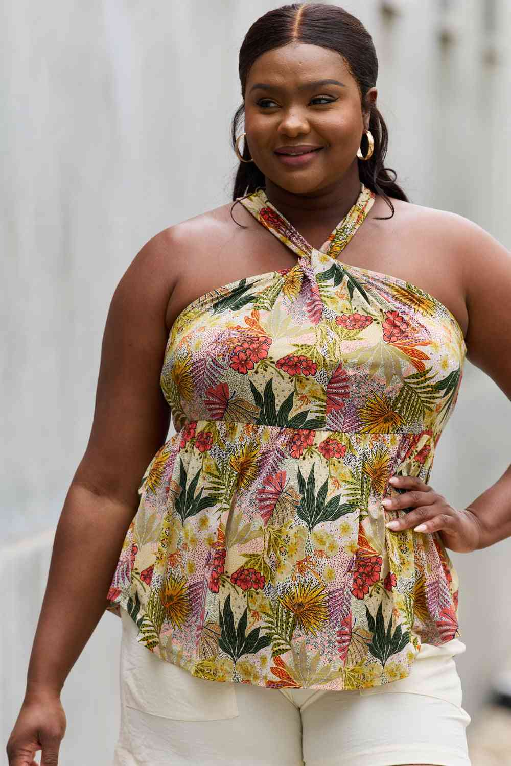 Bloom With Me Floral Halter Top